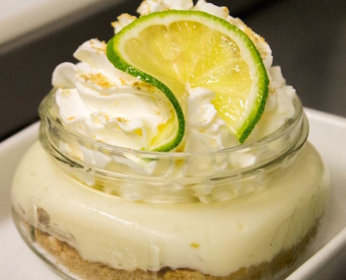 mason jar key lime pie from Finns restaurant