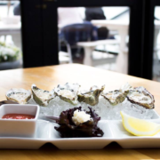oysters on the halfshell at Finns in Victoria BC oysters on the halfshell at Finns in Victoria BC