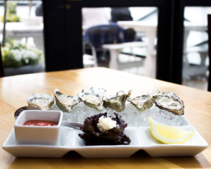 oysters on the halfshell at Finns in Victoria BC