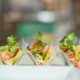 wild prawn tacos - happy hour at finns restaurant